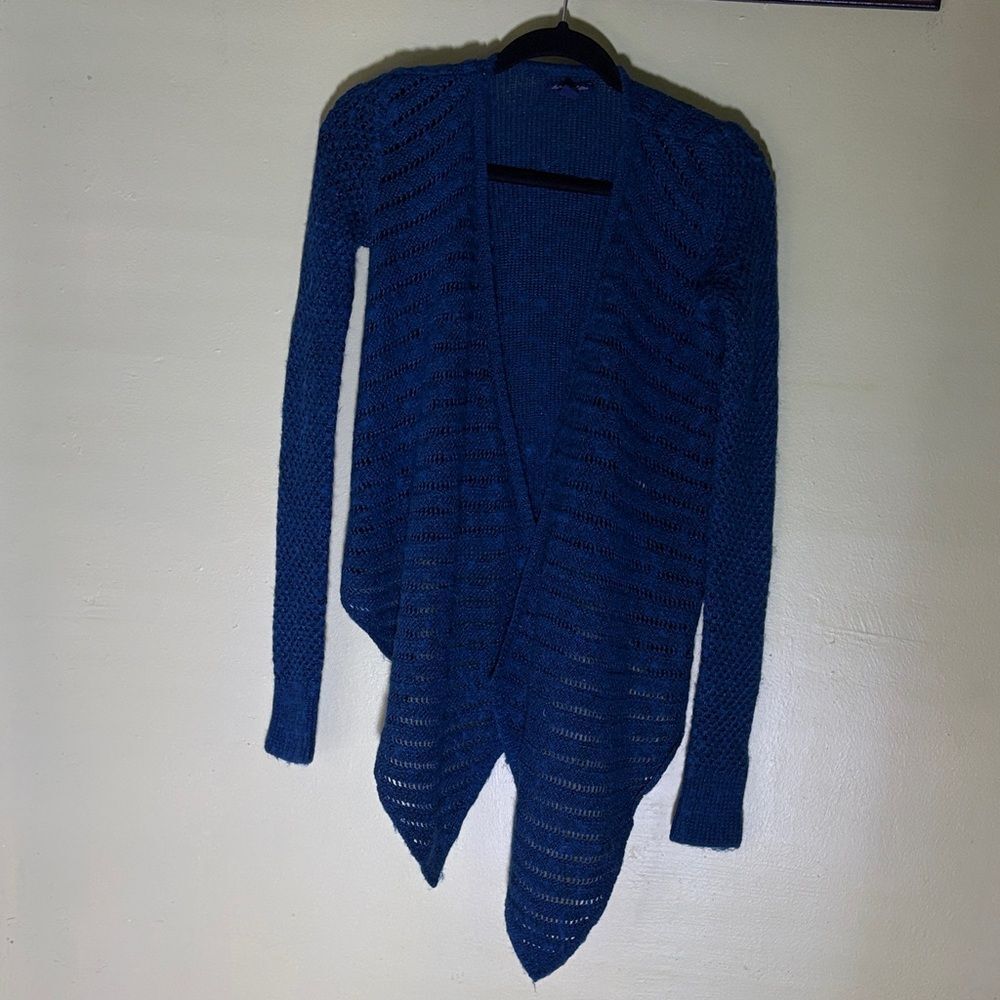 American Eagle Blue with Sparkle Wool Blend Cardigan size XS